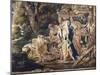 The Finding of Moses, 17th Century Tapestry Based on Cartoons by Simon Vouet-null-Mounted Giclee Print