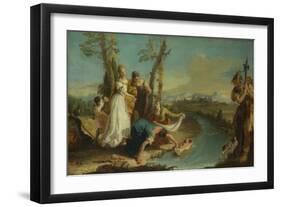 The Finding of Moses, after 1740-Francesco Zugno-Framed Giclee Print