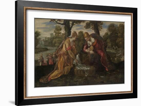 The Finding of Moses, c.1555-75-Jacopo Robusti Tintoretto-Framed Giclee Print