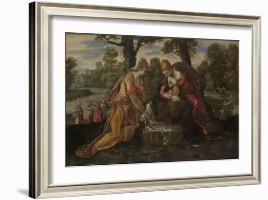 The Finding of Moses, c.1555-75-Jacopo Robusti Tintoretto-Framed Giclee Print