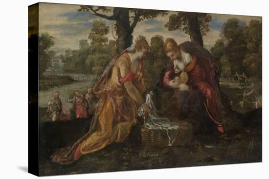 The Finding of Moses, c.1555-75-Jacopo Robusti Tintoretto-Stretched Canvas