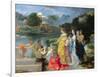 The Finding of Moses, c.1650-Sebastien Bourdon-Framed Giclee Print