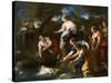 The Finding of Moses, c.1685-1690-Luca Giordano-Stretched Canvas