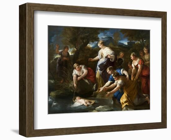 The Finding of Moses, c.1685-1690-Luca Giordano-Framed Giclee Print