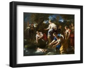 The Finding of Moses, c.1685-1690-Luca Giordano-Framed Giclee Print