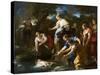 The Finding of Moses, c.1685-1690-Luca Giordano-Stretched Canvas