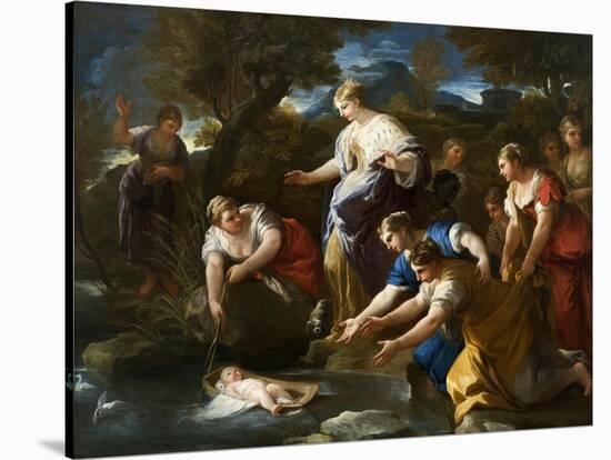 The Finding of Moses, c.1685-1690-Luca Giordano-Stretched Canvas