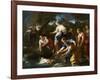 The Finding of Moses, c.1685-1690-Luca Giordano-Framed Giclee Print