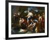 The Finding of Moses, c.1685-1690-Luca Giordano-Framed Giclee Print