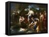 The Finding of Moses, c.1685-1690-Luca Giordano-Framed Stretched Canvas