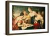 The Finding of Moses (Oil on Canvas)-Pietro Liberi-Framed Giclee Print