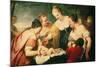 The Finding of Moses (Oil on Canvas)-Pietro Liberi-Mounted Giclee Print