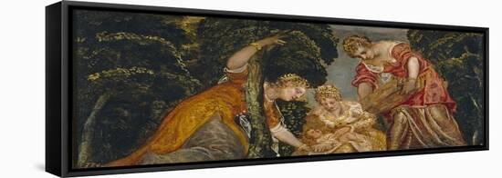 The Finding of Moses-Jacopo Tintoretto-Framed Stretched Canvas