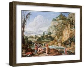 The Finding of Moses-Bartholomeus Breenbergh-Framed Giclee Print