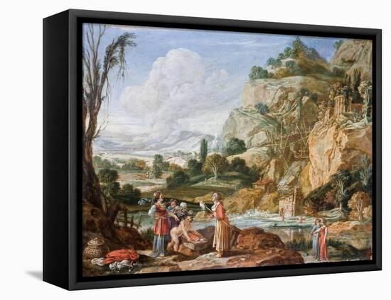 The Finding of Moses-Bartholomeus Breenbergh-Framed Stretched Canvas