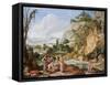 The Finding of Moses-Bartholomeus Breenbergh-Framed Stretched Canvas