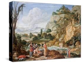 The Finding of Moses-Bartholomeus Breenbergh-Stretched Canvas
