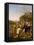 The Finding of Moses-Cornelis Van Poelenburgh Or Poelenburch-Framed Stretched Canvas