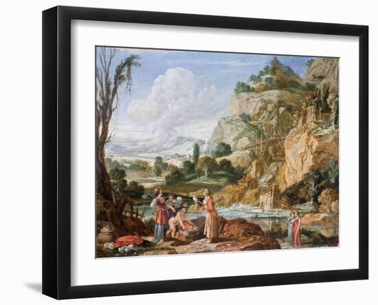 The Finding of the Infant Moses by Pharaoh's Daughter, 17th Century-Bartholomeus Breenbergh-Framed Giclee Print