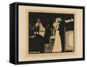 The Fine Pin, Plate Three from Intimacies, 1898-Felix Edouard Vallotton-Framed Stretched Canvas