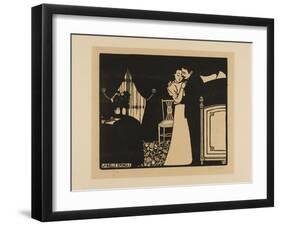 The Fine Pin, Plate Three from Intimacies, 1898-Felix Edouard Vallotton-Framed Giclee Print