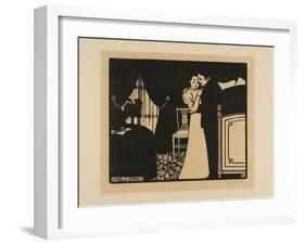 The Fine Pin, Plate Three from Intimacies, 1898-Felix Edouard Vallotton-Framed Giclee Print