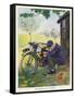 "The Finest of All Hobbies", a Boy Tinkers with His Motor Bike-Algernon Fovie-Framed Stretched Canvas