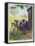 "The Finest of All Hobbies", a Boy Tinkers with His Motor Bike-Algernon Fovie-Framed Stretched Canvas