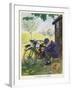 "The Finest of All Hobbies", a Boy Tinkers with His Motor Bike-Algernon Fovie-Framed Art Print