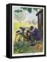 "The Finest of All Hobbies", a Boy Tinkers with His Motor Bike-Algernon Fovie-Framed Stretched Canvas