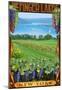 The Finger Lakes, New York - Vineyard Scene-null-Mounted Poster