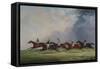 The Finish for the Ascot Cup, 1842-John Dalby of York-Framed Stretched Canvas