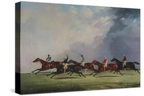 The Finish for the Ascot Cup, 1842-John Dalby of York-Stretched Canvas