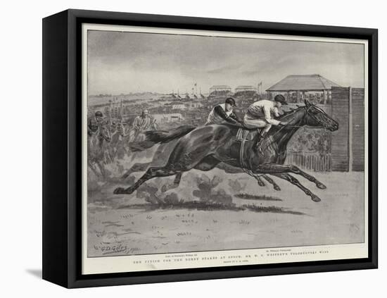 The Finish for the Derby Stakes at Epsom, Mr W C Whitney's Volodyovski Wins-Godfrey Douglas Giles-Framed Stretched Canvas