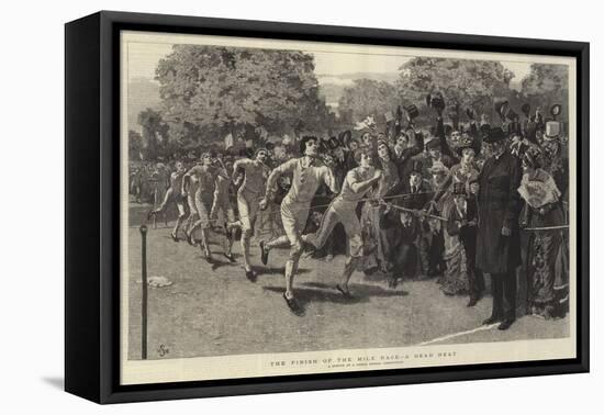 The Finish of the Mile Race, a Dead Heat-William Small-Framed Stretched Canvas