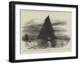 The Finish of the Race for the Meteor Challenge-Shield-William Lionel Wyllie-Framed Giclee Print