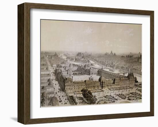 The Finished Louvre and the New Rue De Rivoli-Pierre Chapuis-Framed Giclee Print