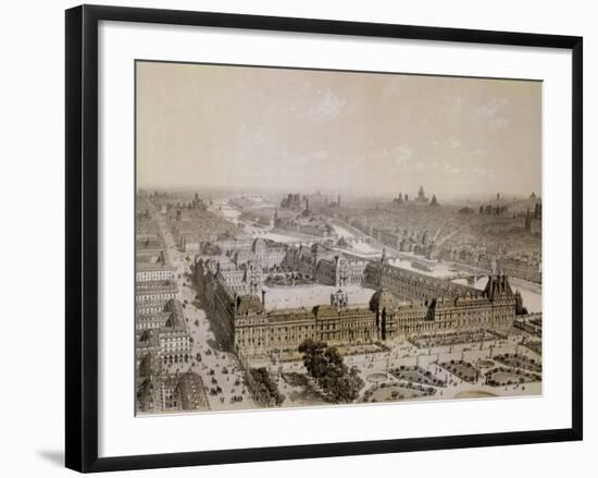 The Finished Louvre and the New Rue De Rivoli-Pierre Chapuis-Framed Giclee Print