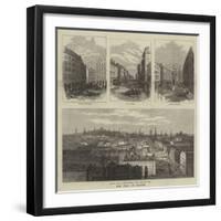 The Fire at Boston-null-Framed Giclee Print