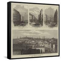 The Fire at Boston-null-Framed Stretched Canvas