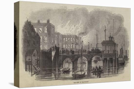 The Fire at Gravesend-William Henry Pike-Stretched Canvas