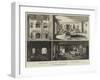The Fire at Hampton Court Palace-Alfred Courbould-Framed Premium Giclee Print