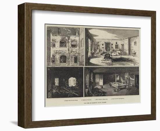 The Fire at Hampton Court Palace-Alfred Courbould-Framed Giclee Print