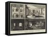 The Fire at Hampton Court Palace-Alfred Courbould-Framed Stretched Canvas