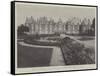 The Fire at the Chateau D'Eu, the Duke of Orleans' Historic Residence Viewed from the Park-null-Framed Stretched Canvas