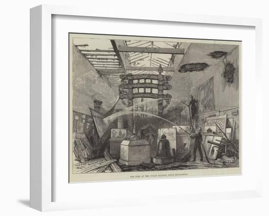 The Fire at the Indian Museum, South Kensington-null-Framed Giclee Print