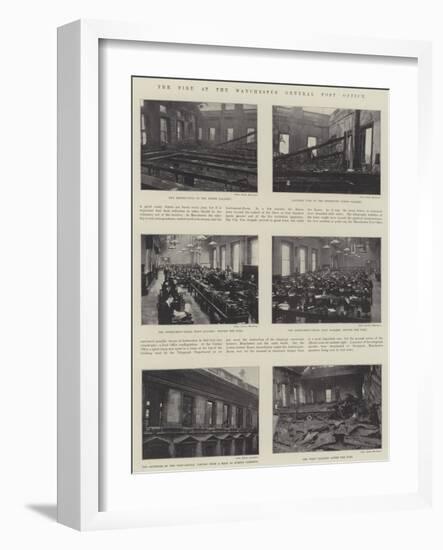 The Fire at the Manchester General Post Office-null-Framed Giclee Print