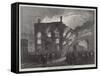 The Fire at the Townhall, Chester-null-Framed Stretched Canvas