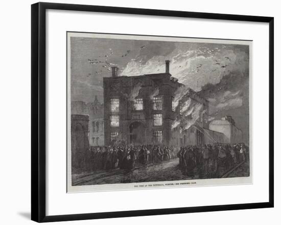 The Fire at the Townhall, Chester-null-Framed Giclee Print