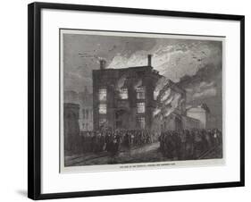 The Fire at the Townhall, Chester-null-Framed Giclee Print